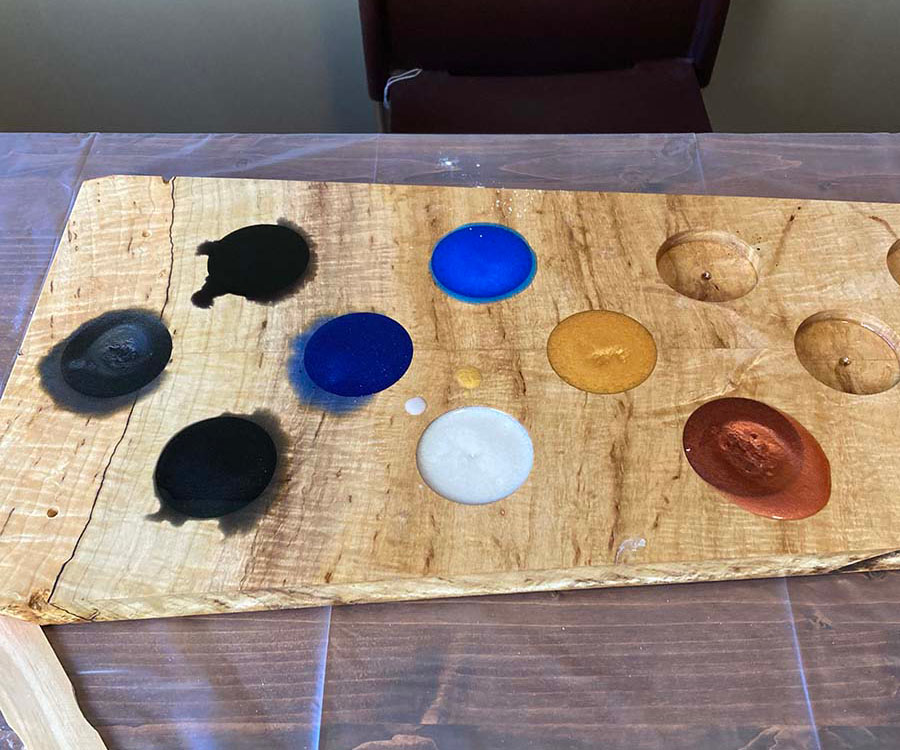 Epoxy Display Board Lift Bridge Woodworks